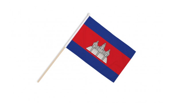 Cambodia Hand Flags
